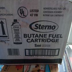 Butane Fuel Cartidge 8 Oz Bottles 12 In Box 