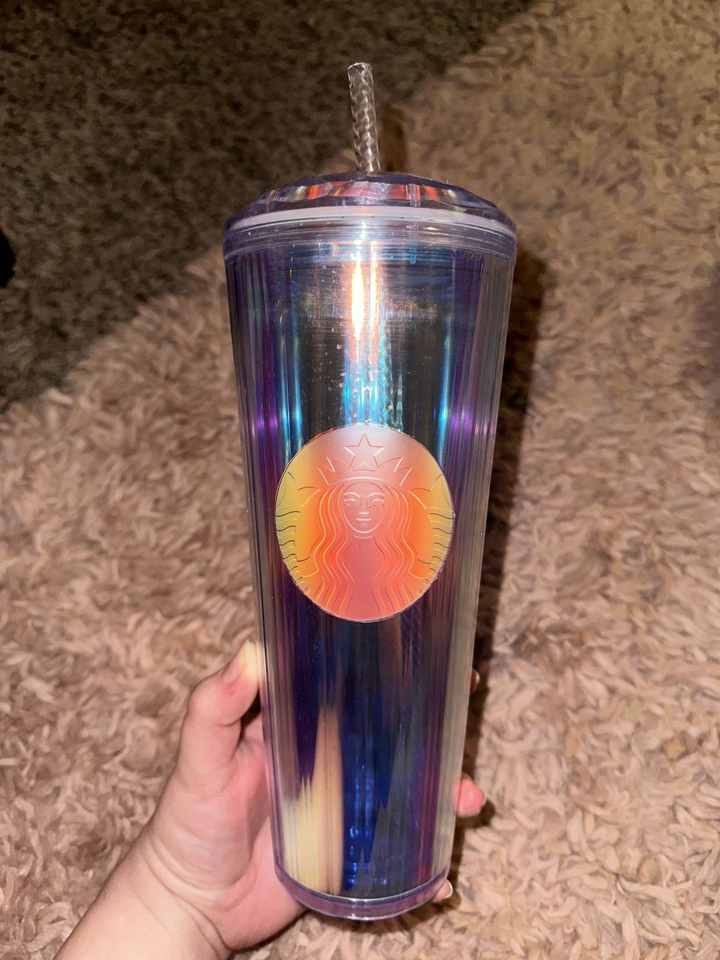 Blue Iridescent “unicorn” Cup