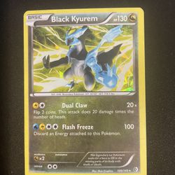 Black Kyurem Pokemon Card: Boundaries Crossed- Rare 100
