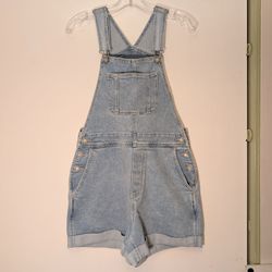 Vintage Hollister Denim Overall Shorts Size Small Brand New Originally $55+ tax
