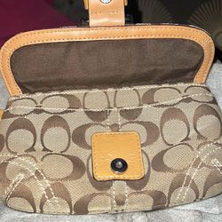 Brown Coach Wristlet Bag REDUCED $20
