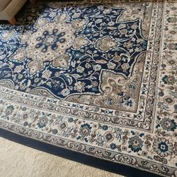 Navy Blue Area Rug 7×10 ft