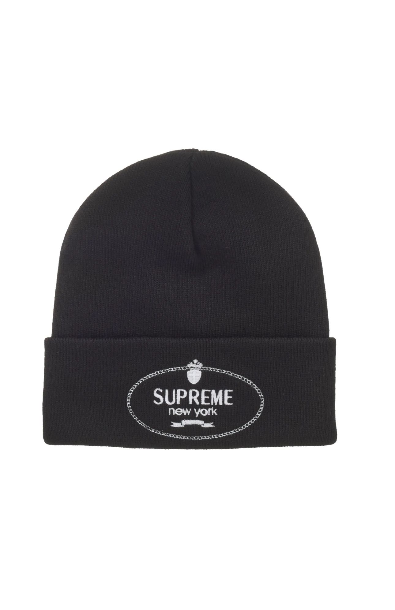 Supreme Crest Beanie Black