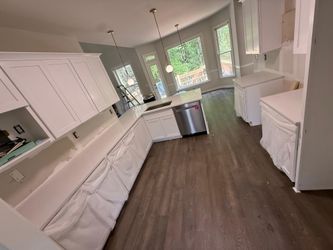 Countertop and cabinet
