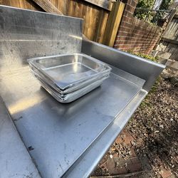 1/2 size 2 1/2” Deep Pan Stainless Steel  $5/each