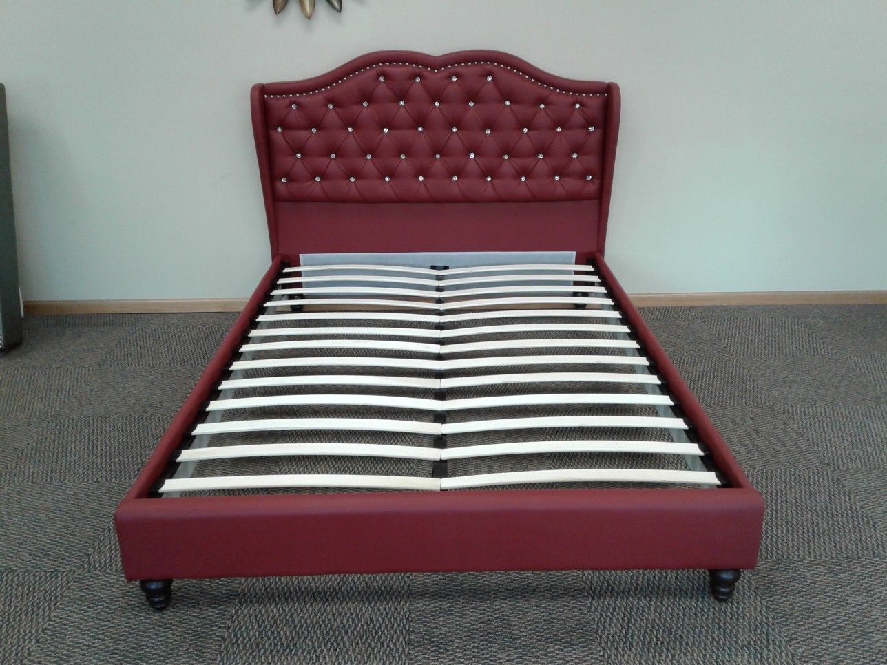 queen leather bed. brand new