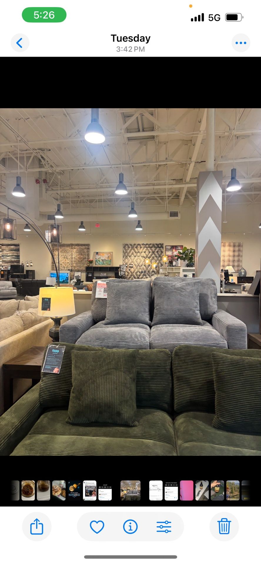 Grey Love Couch 