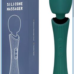 Handheld Personal Portable Cordless Waterproof Rechargeable Massager - 12 Modes 3 Speeds, Quiet Function & Soft Silicone for Neck, Shoulder, Back Pain