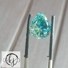 Diamond Pear Shape 5.91 ct Cyan Blue