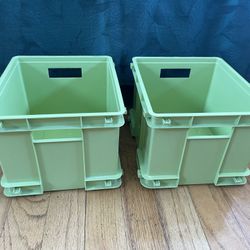 Set Of 2 Stackable Mini Bins