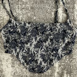 Blue Floral Corset