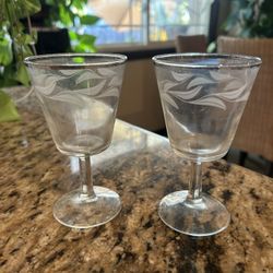Etched Wine Glasses