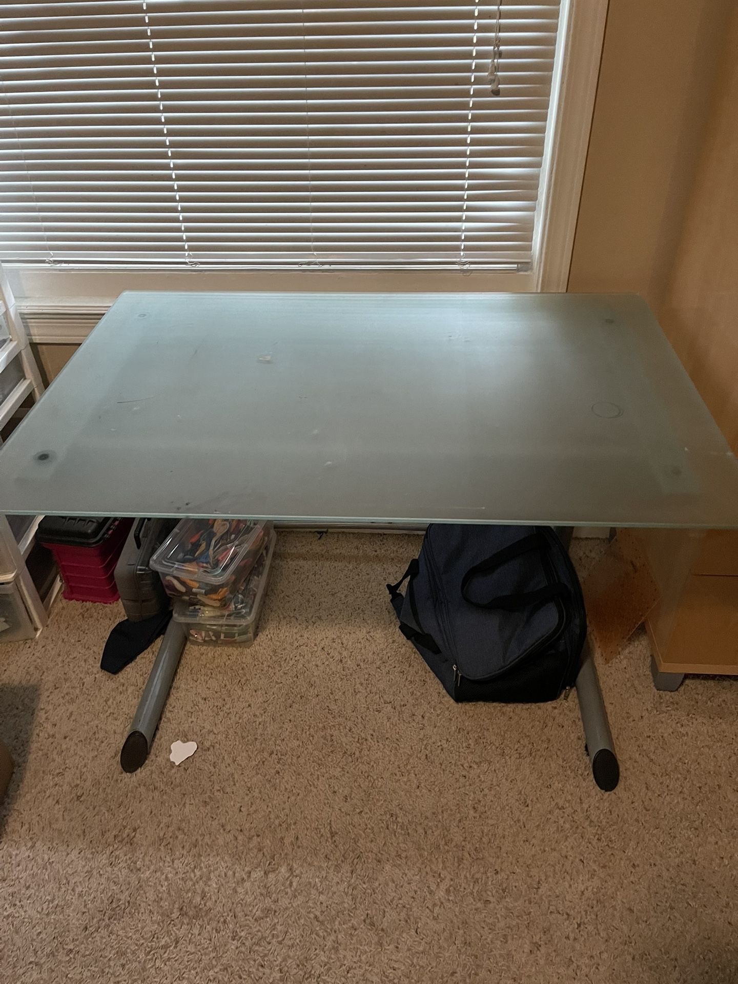 Frosted Glass Desk-Pickup Only