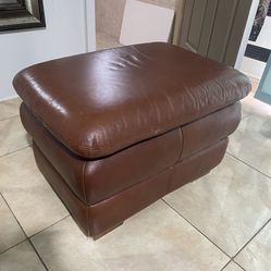 Brown Ottoman- leather