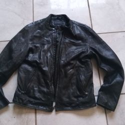 Black Banana Republic Large Men's Motorcycle 