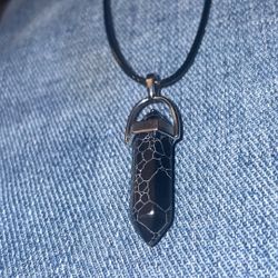 Black Crystal Necklace 
