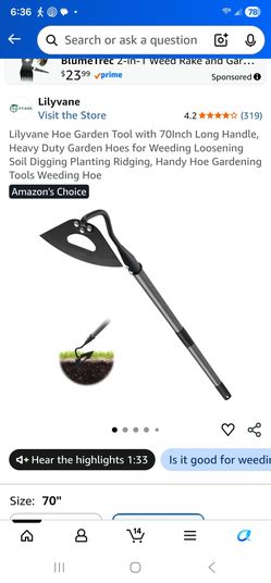 Heavy Duty Garden Hoe 70 Inch