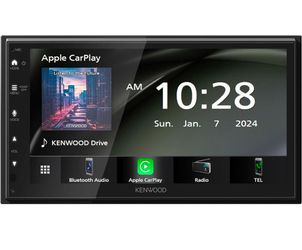 KENWOOD DMX4710S Digital Car Stereo (50W x 6-Ch), Wired Apple CarPlay & Android Auto, Bluetooth-Enabled Head Unit with 6.8" LCD Display, Single DIN To