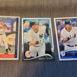 Derek Jeter  Baseball Card 3 Cards Lot