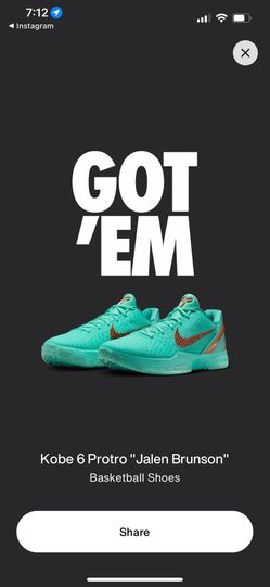 Kobe 6 Protro Jalen Brunson Statue Of Liberty 