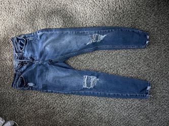 Blue Distressed Skinny Jeans