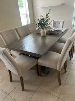 Dining + 8 chairs