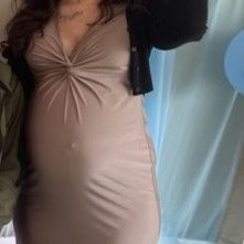 Gold Maternity Dress