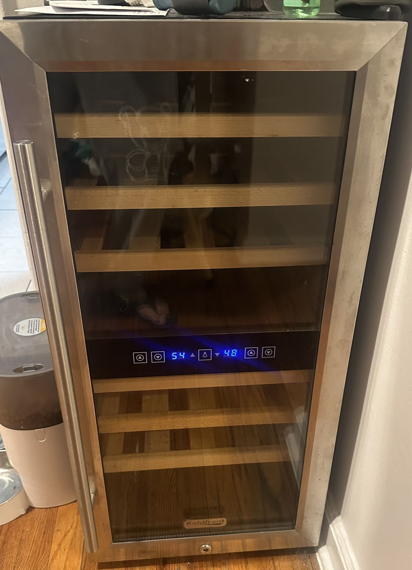 Koldfront 14 Inch Wide 24 Bottle Wine Cooler with Dual Cooling Zones