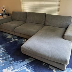 Large Gray Couch, pet safe