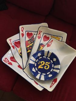 Poker table chip & Salas dishies