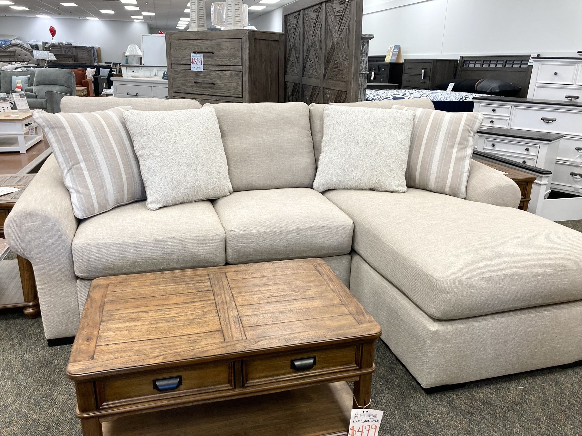 New 101” 2 Piece Sectional — Performance Fabric