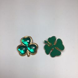 Set Of 2 Vintage Shamock Pins