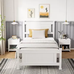 (2) Twin Bed Frames - White:  $95 each