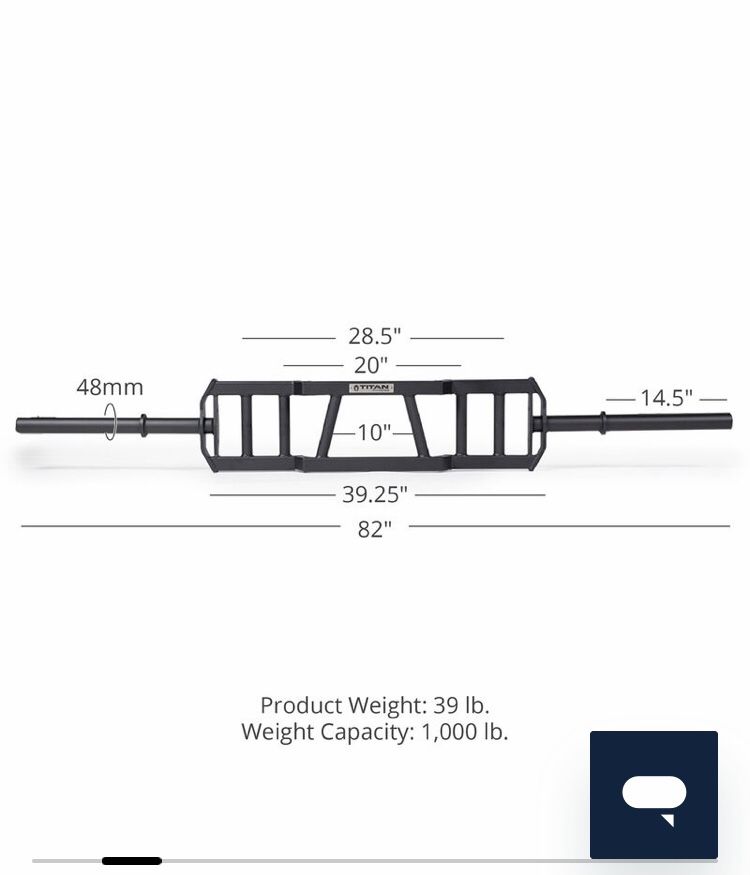 Titan Fitness Multi-Grip Cambered Bar