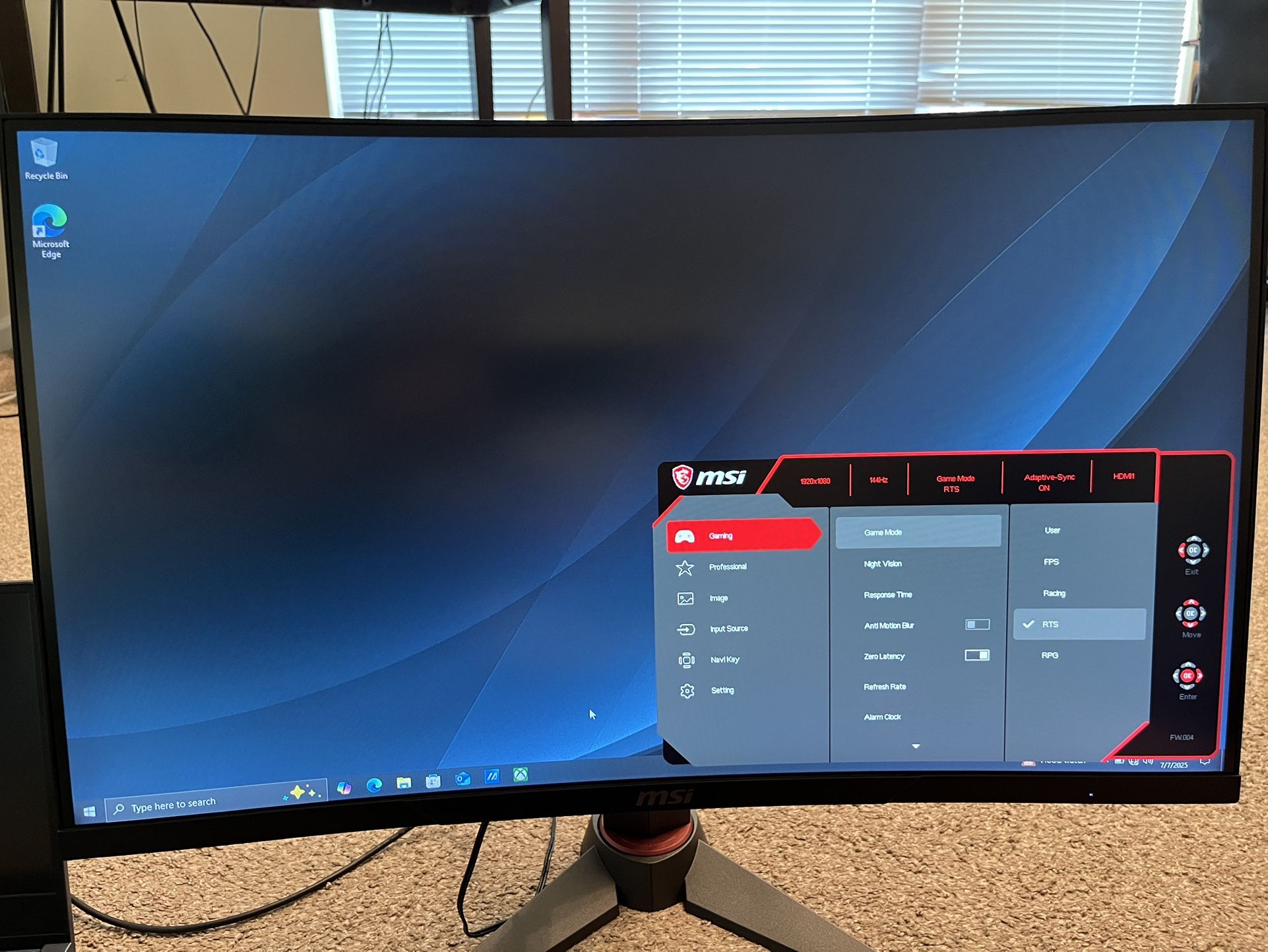 MSI Optix MAG270CR 27" LED 165hz Curved Gaming Monitor
