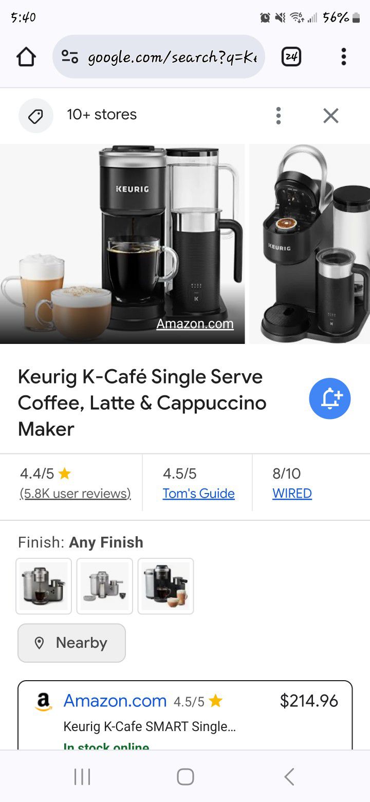 Keurig Coffee, Latte, Amd Cappuccino Maker 