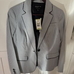 JONES NEW YORK BLAZER - Black/White - size 4 - BRAND NEW