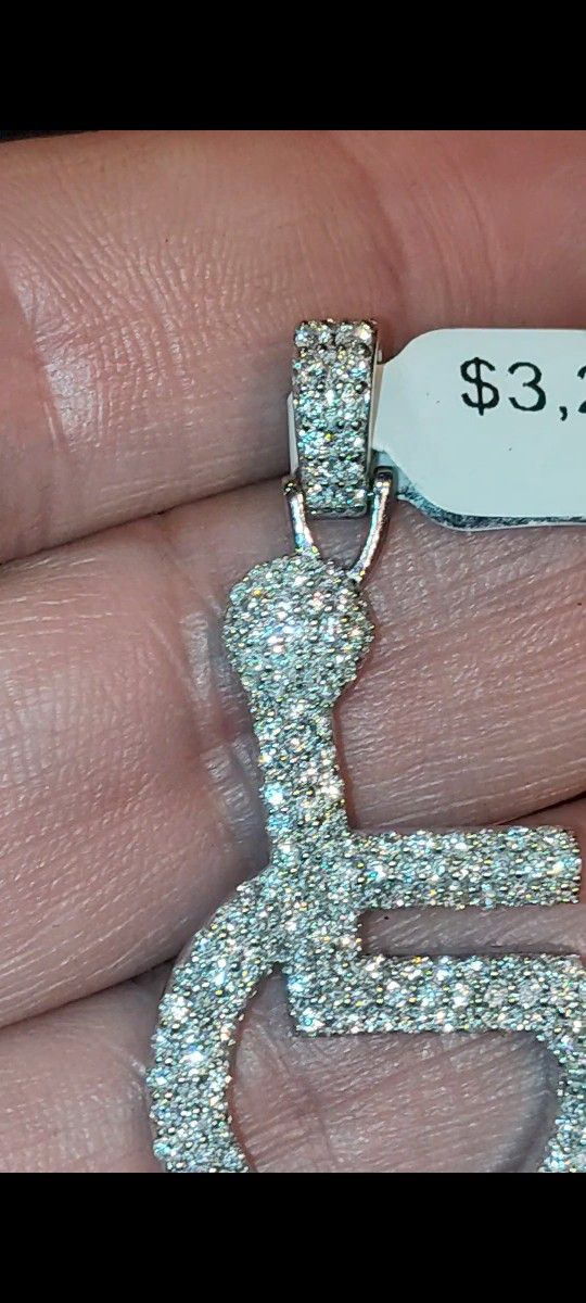 10k Natural Diamonds Custom Emoji Pendant