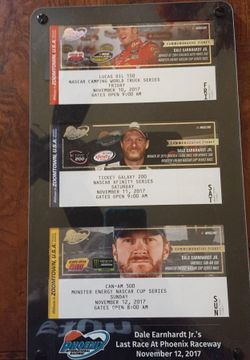 Dale Earnhardt framed tickets