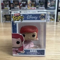 RARE CHASE BITTY Ariel Little Mermaid Human Pink Dress 1” Funko Pop #220 Disney