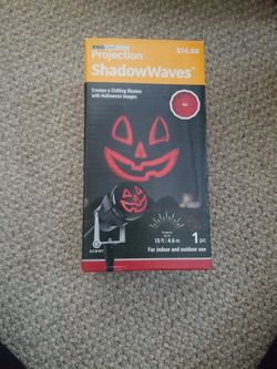 LED Light Show Projection Shadow Waves Red Pumpkin