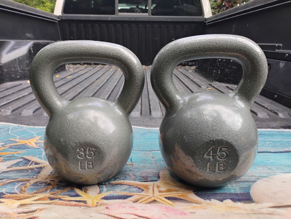 NEW  35 LB.  = $55   / & \   45 LB.  = $65   KETTLEBELL 