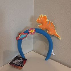 Jurassic Park Universal Studios Detachable Dinosaur Pataches Headband NEW WITH TAGS 