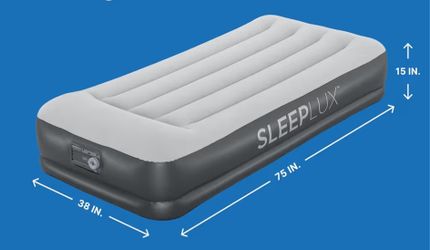 SLEEPLUX Twin New in Unopened Box Durable Inflatable Air Mattress with Built-in Pump, Pillow and USB Charger  $30 Firm
