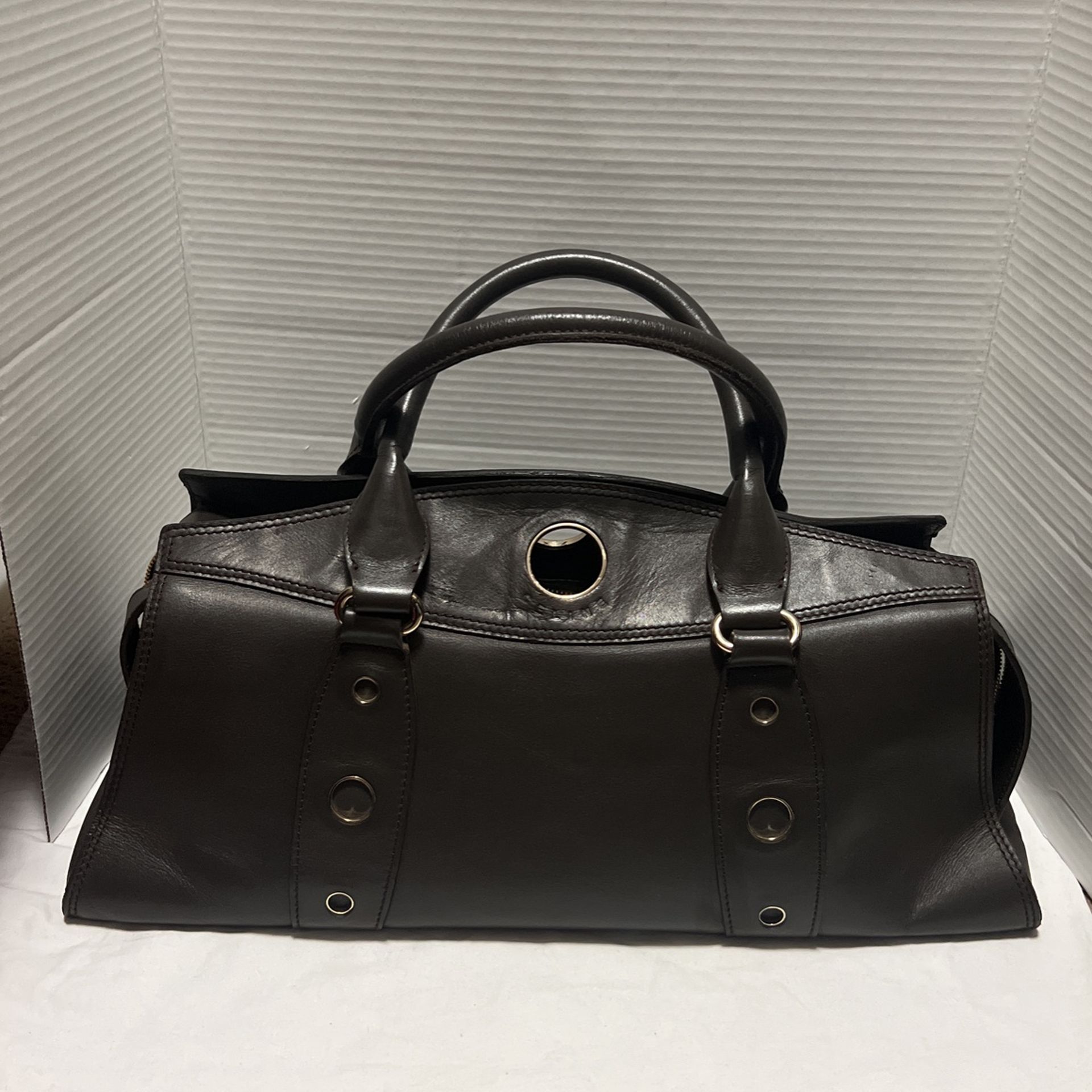 Vintage Small Leather Duffle Bag