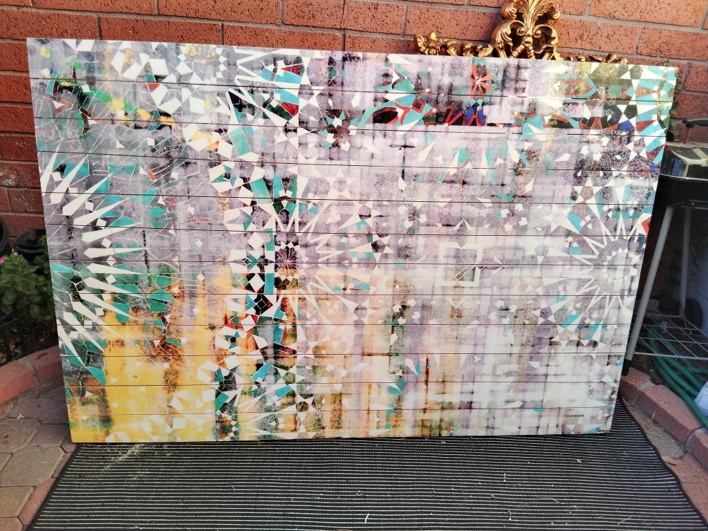 Parvez * AGADIR* Signed Wall Art On Reclaimed Wood