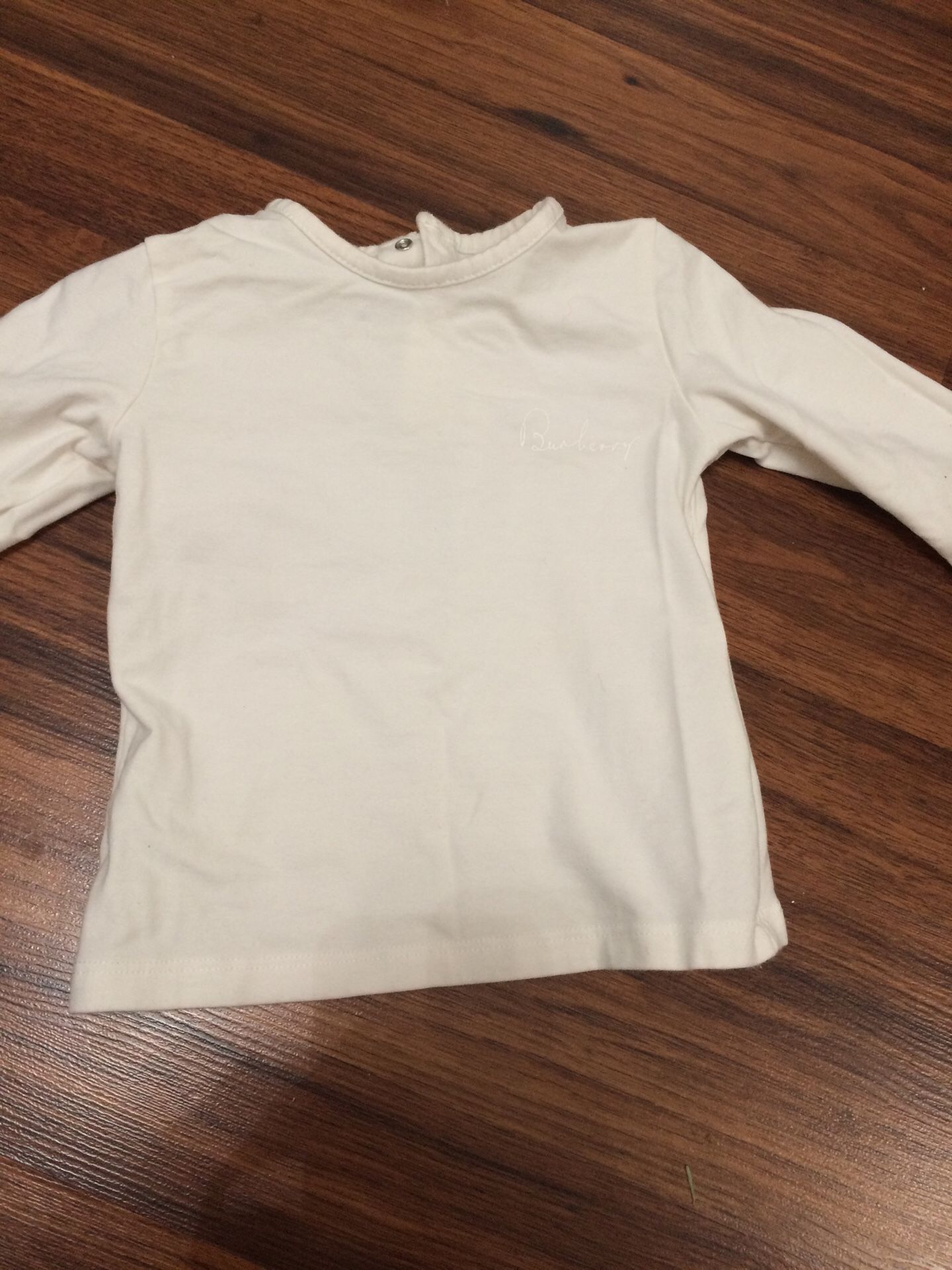 Gently used size 12 months Burberry long sleeve shirt