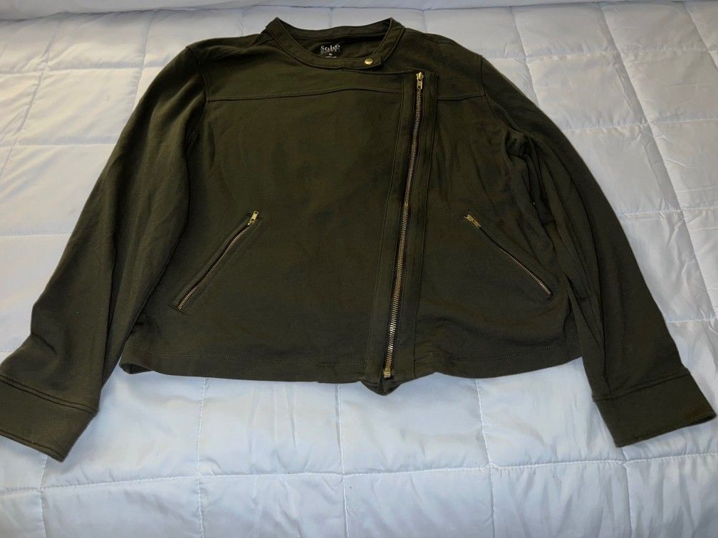 Soho NYC Green Jacket With Side Zip Size XL $20 OBO