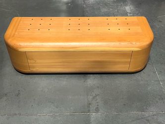 Solid wood seating bench w/drawer