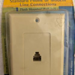 4 Connector Flush Mounted Wall Phone Jack For Landline Telephone Or Modem 1, 2, Or 3 Lines S60618
Southwestern Bell For All Phone Lines
